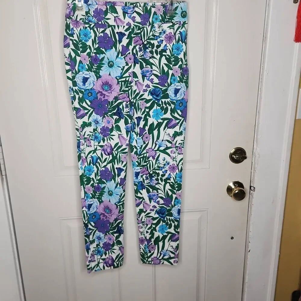 Talbots Chatham floral ankle pants women's size 2